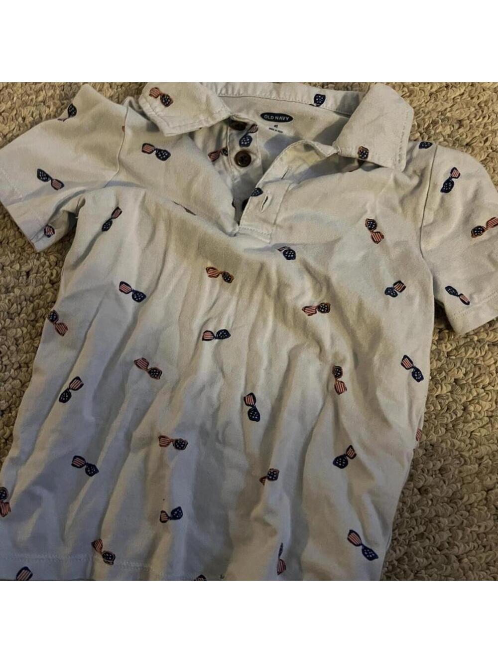 Old Navy Kid's Blue and White Polo-shirt
